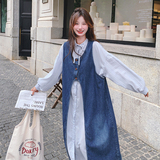 【数据好】2025春条纹衬衫裙+牛仔叠穿套装99300-P165K228，女装套装/套裙，2C069