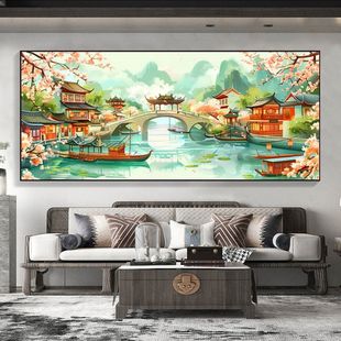 2024新款上新L梦里江南十字绣精准印花大格满绣无钩边