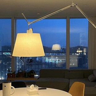 Artemide设计师摇臂中古落地灯客厅沙发卧室书房阅读可调节钓鱼灯