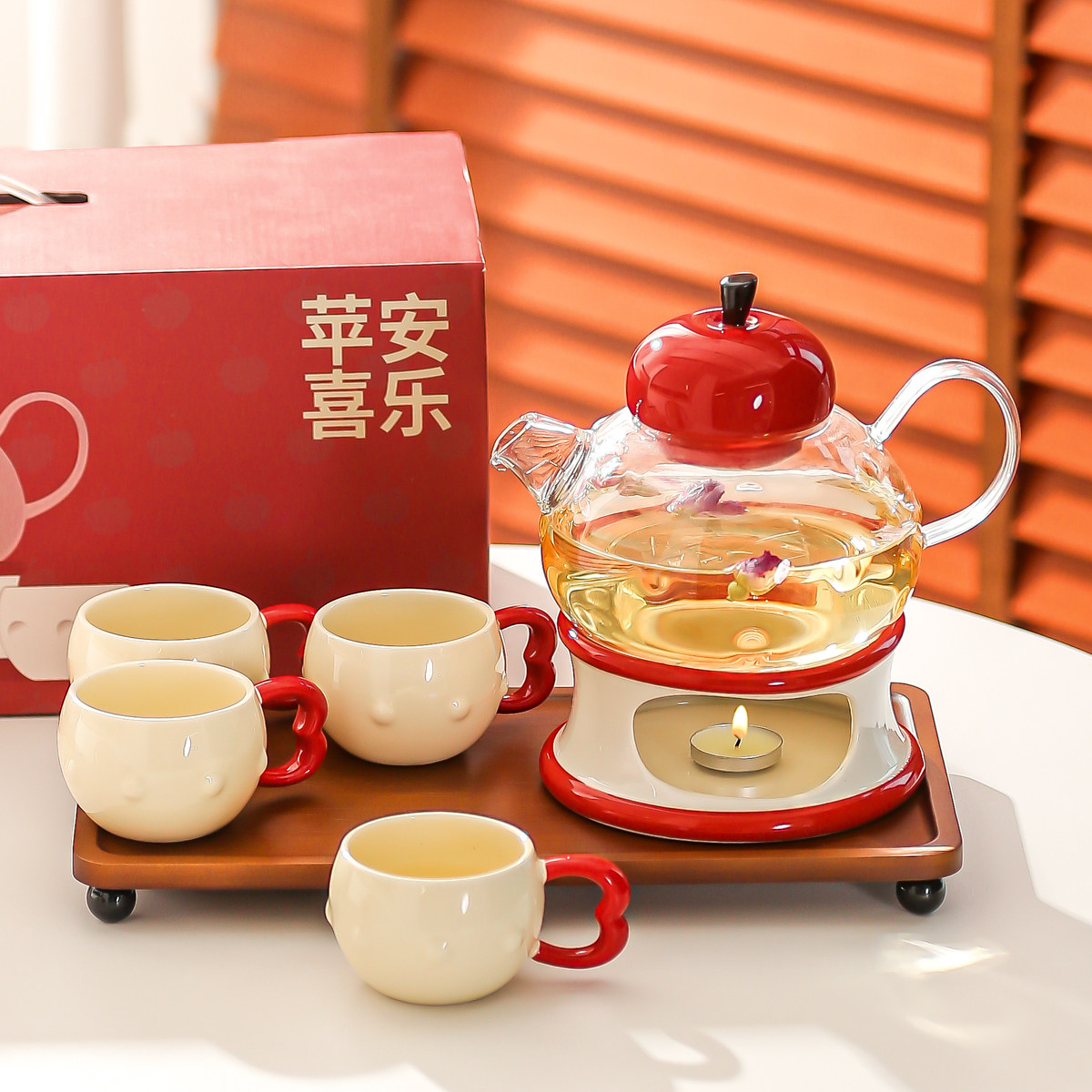川岛屋玻璃茶壶套装乔迁新居礼物