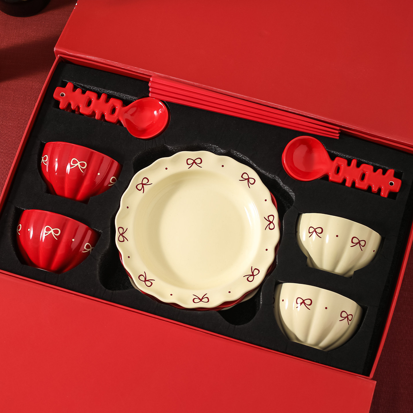 川岛屋新婚餐具套装家用结婚订婚礼物送新人乔迁碗盘碗碟伴手礼盒