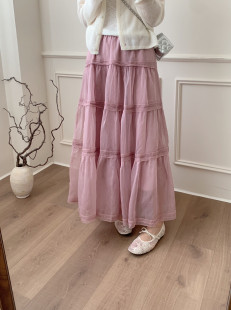 早春 绿野仙踪.白月光蓬蓬多层纱裙半身裙 Net家韩国东大门