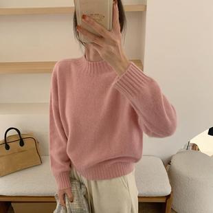 糯叽叽顶配百搭半高领光版 时尚 毛衣C58 东大门 现货～30%绵羊毛