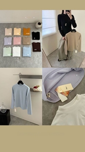 冬上新!egg家韩国纯色糯米绒保暖修身显瘦自发热圆领打底衫上衣