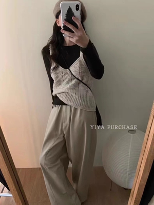 东大门重工羊毛针织吊带背心