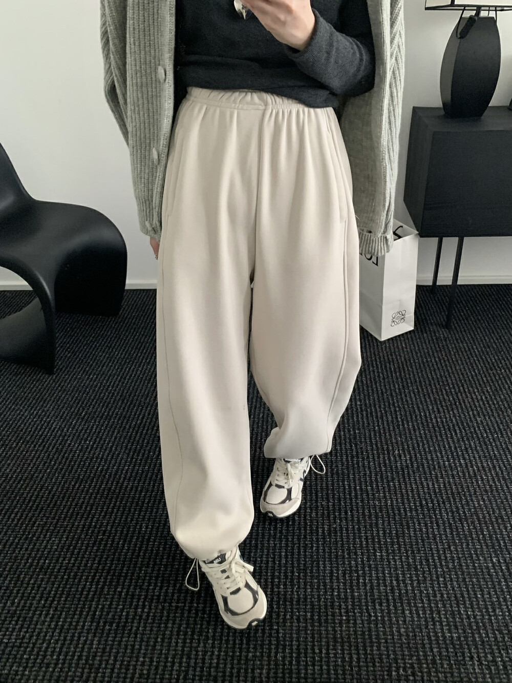 韩系可收口束脚直筒裤