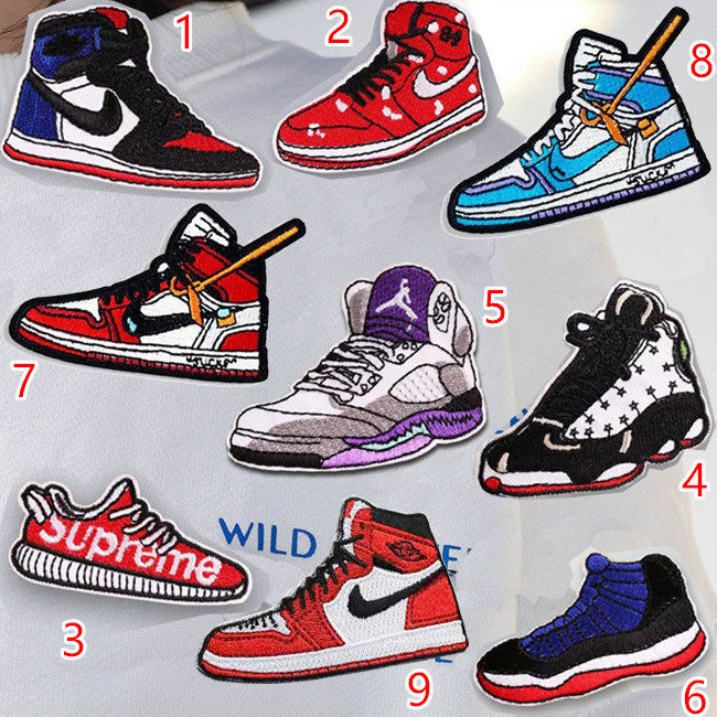 aj乔丹篮球鞋布贴补丁贴刺绣衣服补贴短袖破洞裤子修补贴背包补洞