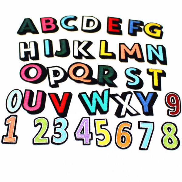 26个英文字母abc大写字母贴毛衣服装饰贴布贴花记号贴全刺绣标记