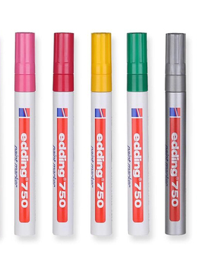 德国艾迪油漆笔 耐酒精耐高温特粗工业油漆笔edding750(2-4MM)