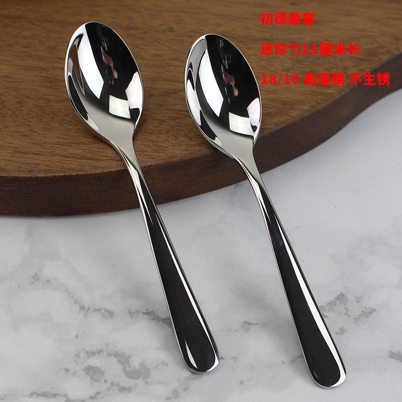 初德鼎奢迷你勺 盐勺约盛2克盐18/10不锈钢咖啡勺药粉调味勺精致