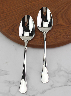 超值的薄头西瓜勺五星做工  设计感干饭勺凹柄18/10不锈钢304喝汤