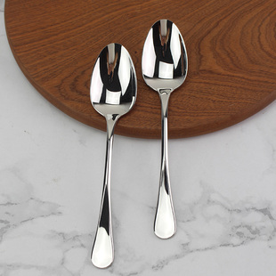 超值的薄头西瓜勺五星做工  设计感干饭勺凹柄18/10不锈钢304喝汤