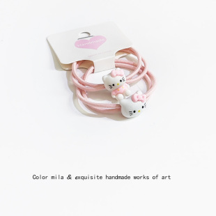 可爱KT发绳情侣闺蜜小皮筋少女头绳甜美森系扎头发橡皮筋发圈头饰