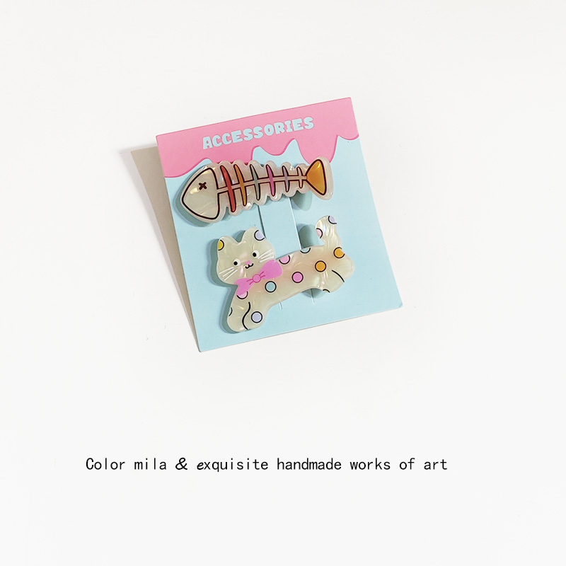 2个边夹可爱小狗侧边碎发刘海夹