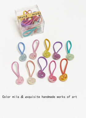 10条装可爱糖果色头绳女生扎马尾小皮筋发圈百搭儿童发绳皮套头饰