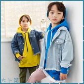 牛仔外套 春秋做旧短款 大卜菜韩国进口童装 Tigermini