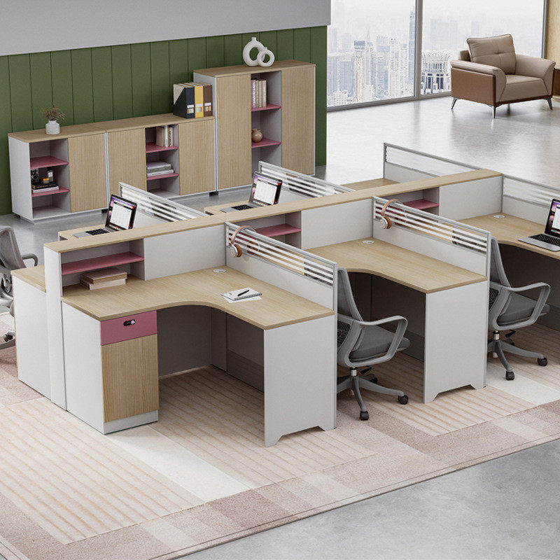 职员桌办公桌组合简约屏风卡座员工位电脑桌F型两人位