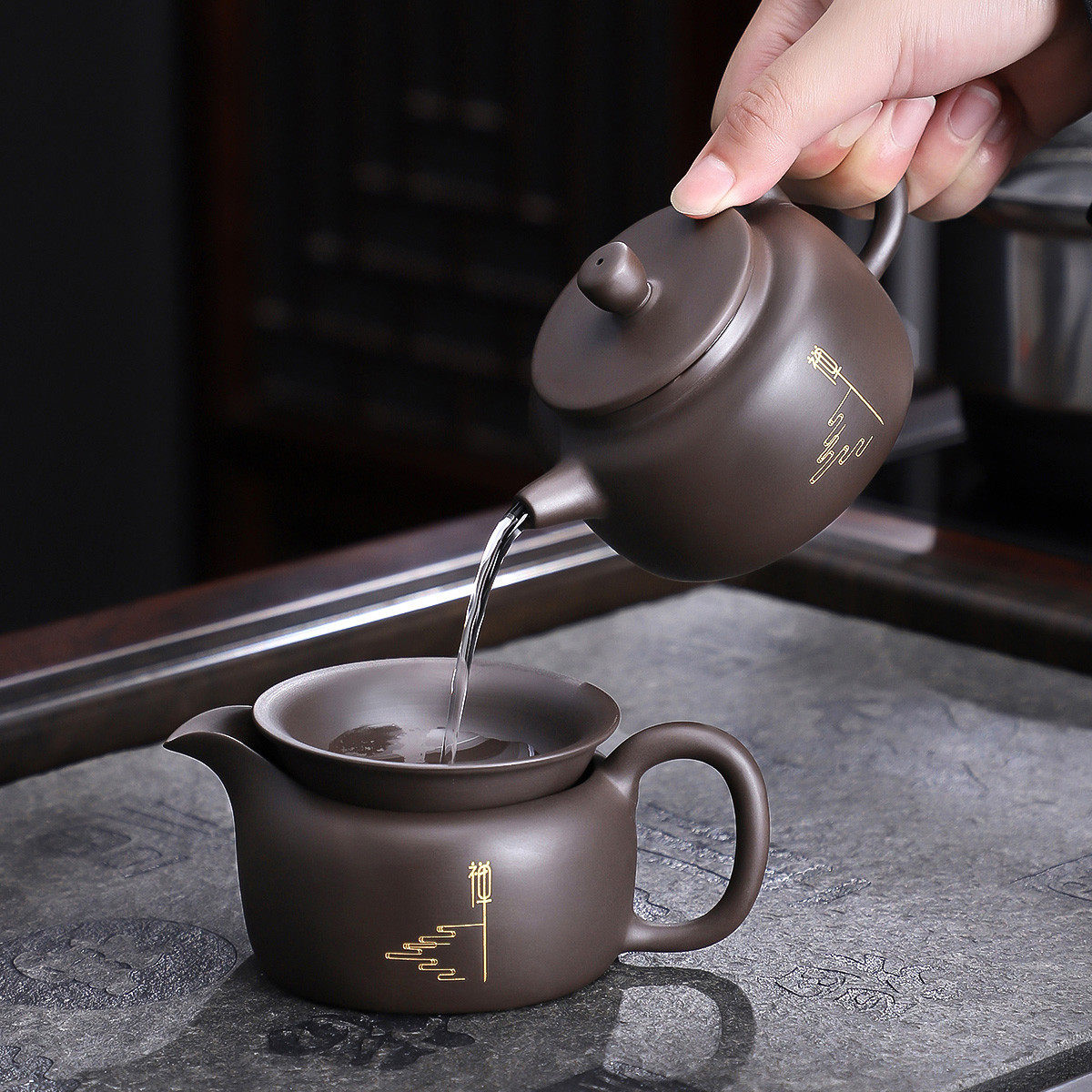 63n豪峰紫砂功夫茶具套装家用客厅泡茶壶茶杯茶海茶道配件用茶具