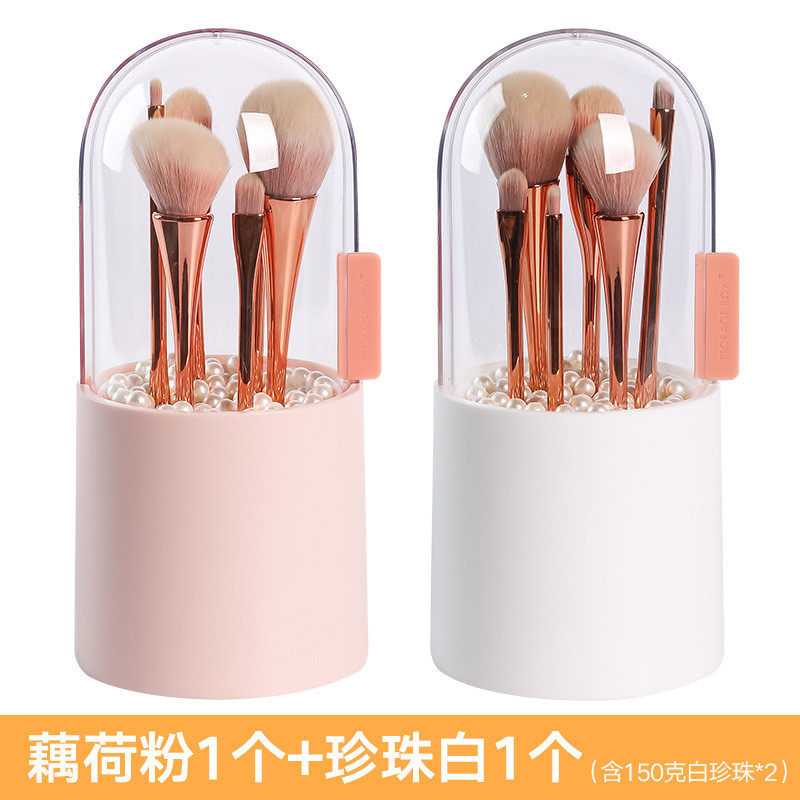 xf4o化妆刷收纳桶带盖眉笔眼线笔筒桌面眼影刷收纳ins梳妆台防