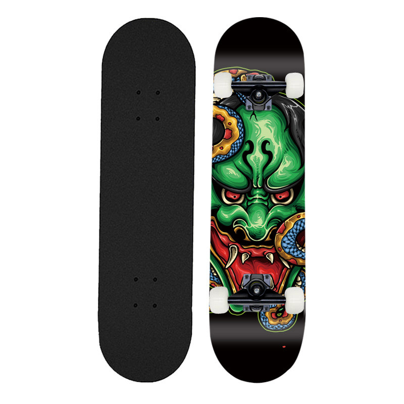 初学者烤漆翘四轮滑板31寸刷街枫木双支架青少年