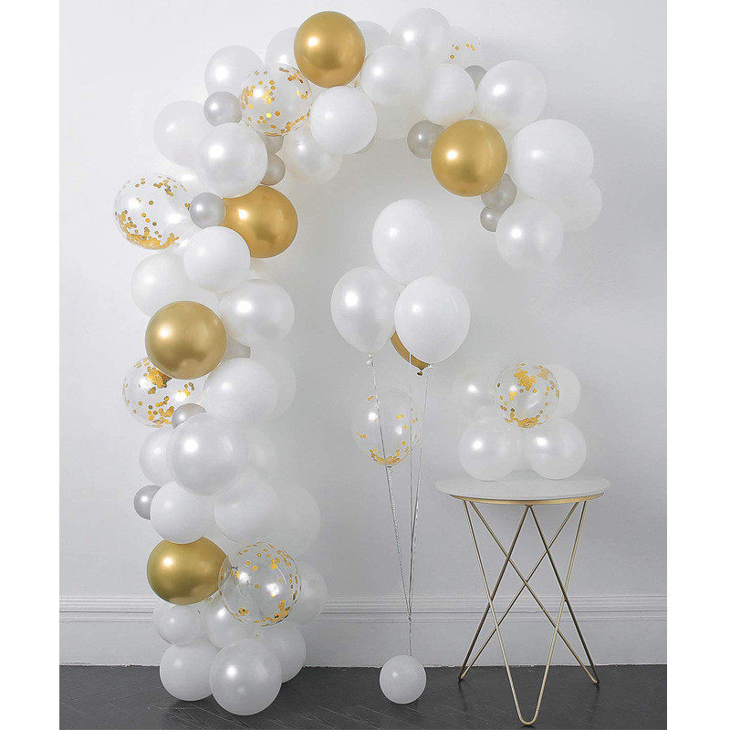 派对12寸气球拱桥金属气球白色乳胶气球亮片气球厂家直销装饰,节庆用品/礼品,气球,淘宝优惠券,粉丝福利购,淘宝优惠卷