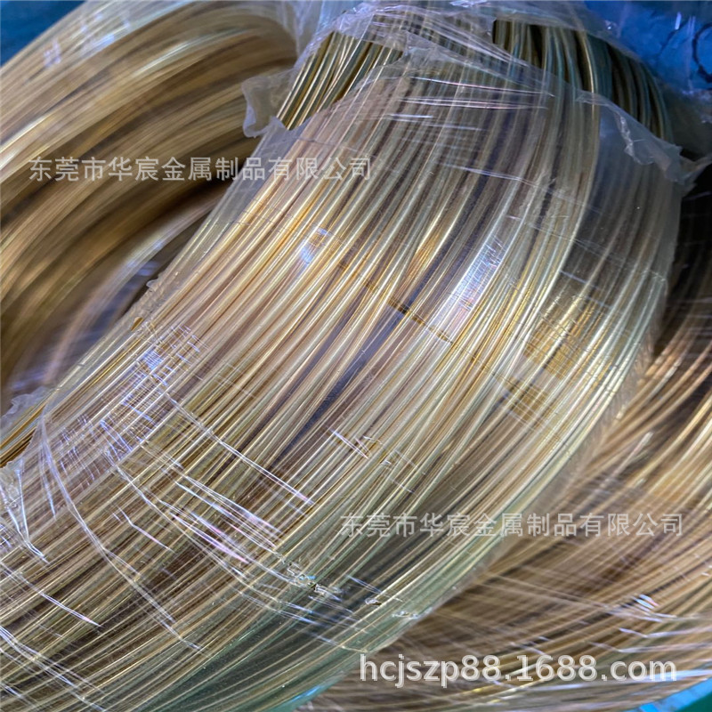 厂家直销h65黄铜线高精h62黄铜半圆扁线2.02.5插头铜丝调直线