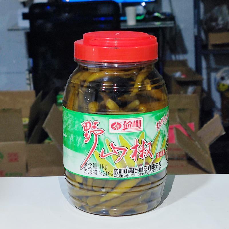 盈棚泡红椒泡小米辣野山椒1kg家用瓶装炒菜泡菜泡椒牛蛙烤鱼牛柳