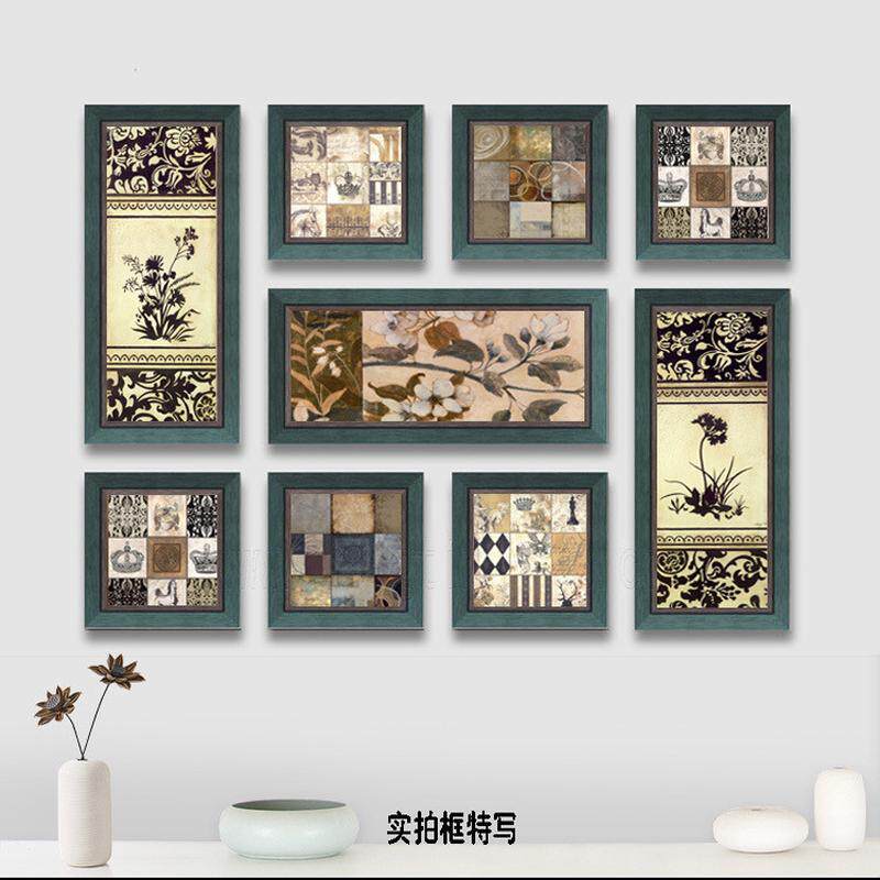 客厅装饰画新品轻奢美式挂画现代简约有框画地中海欧式组合油画