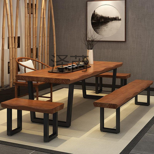热销泽壡实木茶休餐长凳餐椅家用现代简约长椅子长条板凳客阳台椅