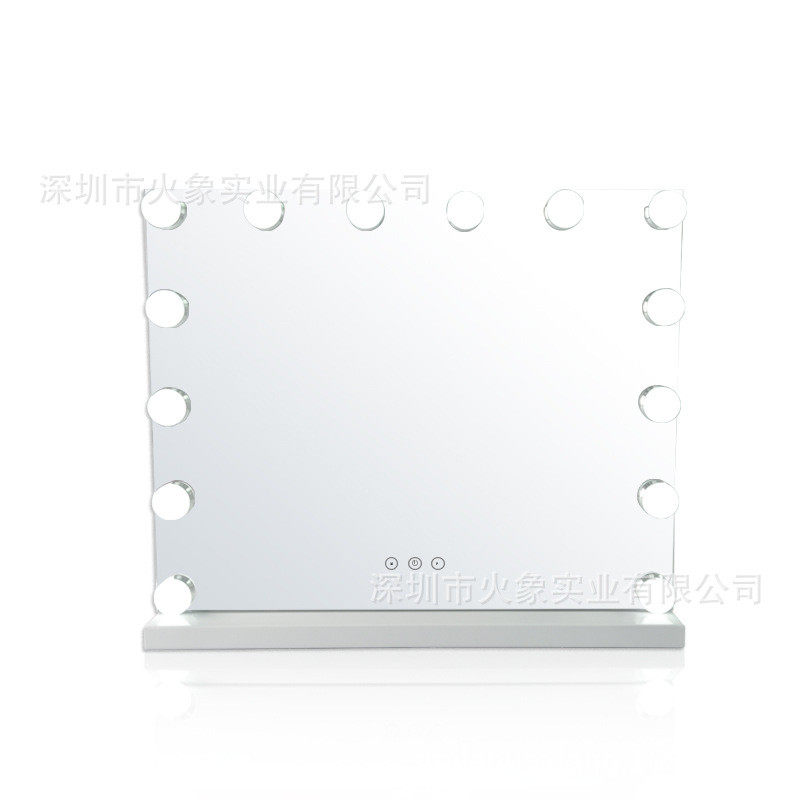 欧美好莱坞美妆手持镜镜子批发灯泡梳妆工厂led化妆镜带灯