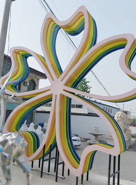 热销厂家简约不锈钢镂空雕塑公园校园园林广场户外景观不锈钢花朵