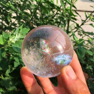 梵天透体阿赛斯特莱高频能量水晶球高带彩虹球