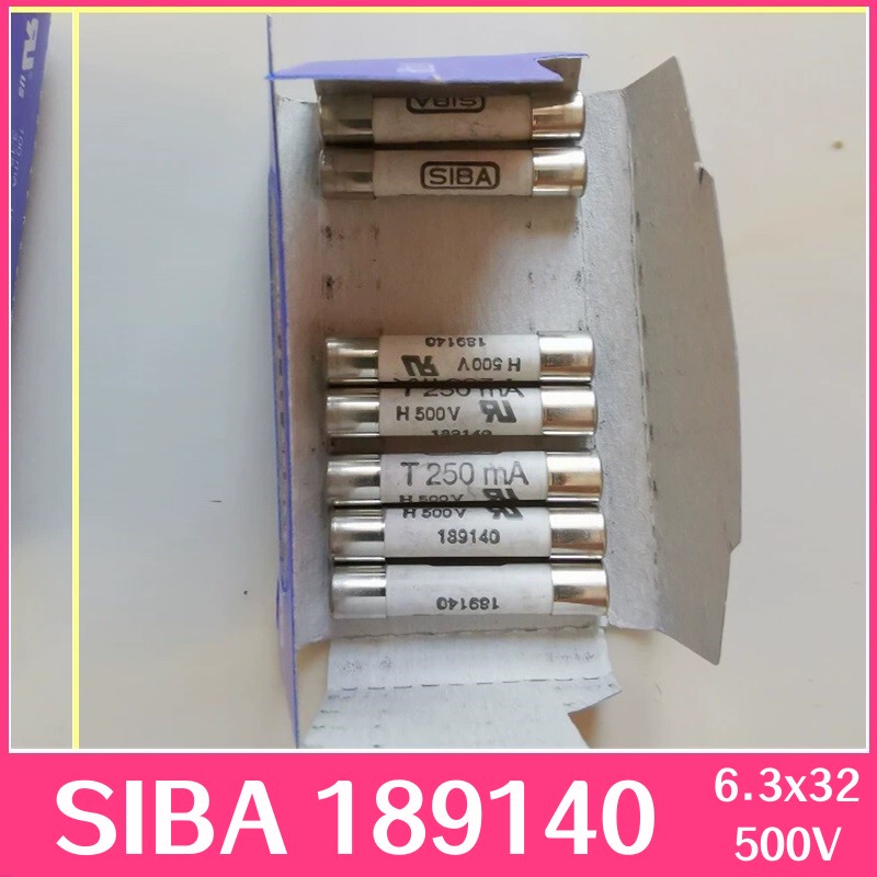 SIBA保险丝 189140 T500MA/T1A/T1.6/T2/4/5/10A/16/20/25A H500V