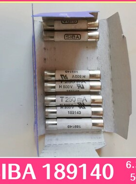 SIBA保险丝 189140 T500MA/T1A/T1.6/T2/4/5/10A/16/20/25A H500V