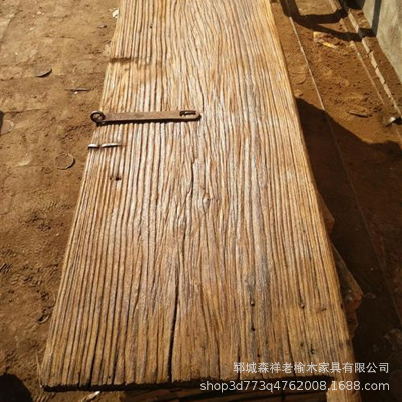 榆木木板材做老木板拼接旧老榆木装饰板材风化门板家具楼梯踏步板