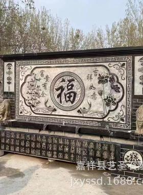 石雕水幕墙鱼池厂家庭院园林水系制作石雕低价供应石雕水景