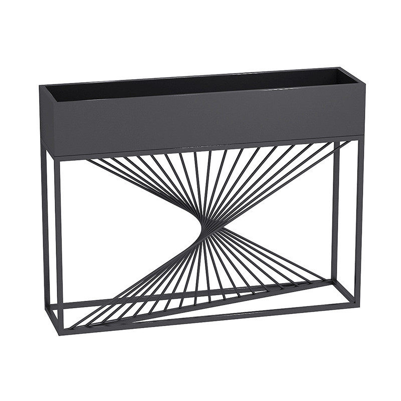 户外铁艺花箱室外花坛外广场花盆围栏花架隔断花槽摆组合简约花器