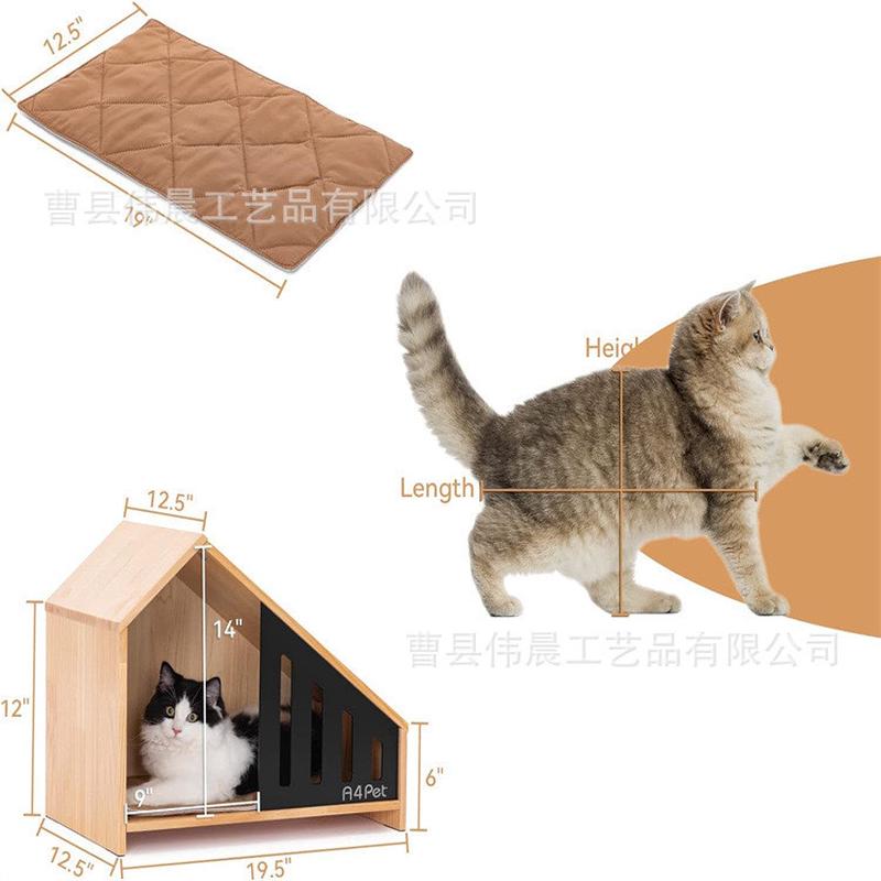 猫屋四季通用厂家直销猫别墅创意猫窝猫咪宠物用品木质