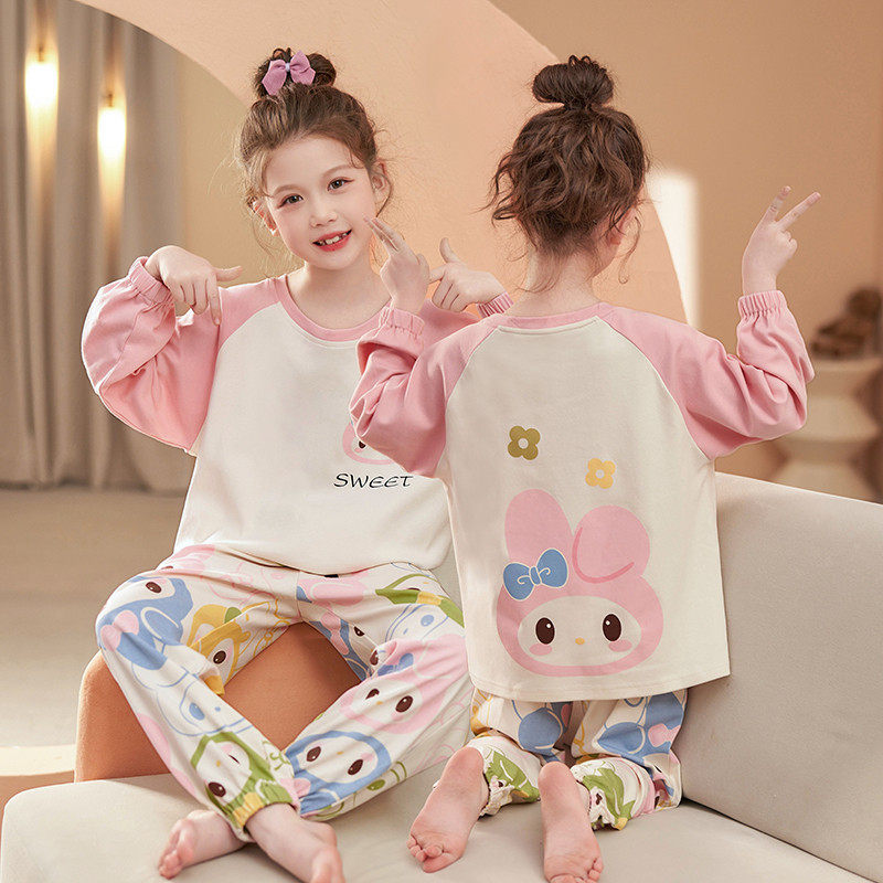 儿童睡衣纯棉长袖收口春秋季薄款亲子装卡通可外穿居家服套装,童装/婴儿装/亲子装,家居服套装,淘宝优惠券,粉丝福利购,淘宝优惠卷