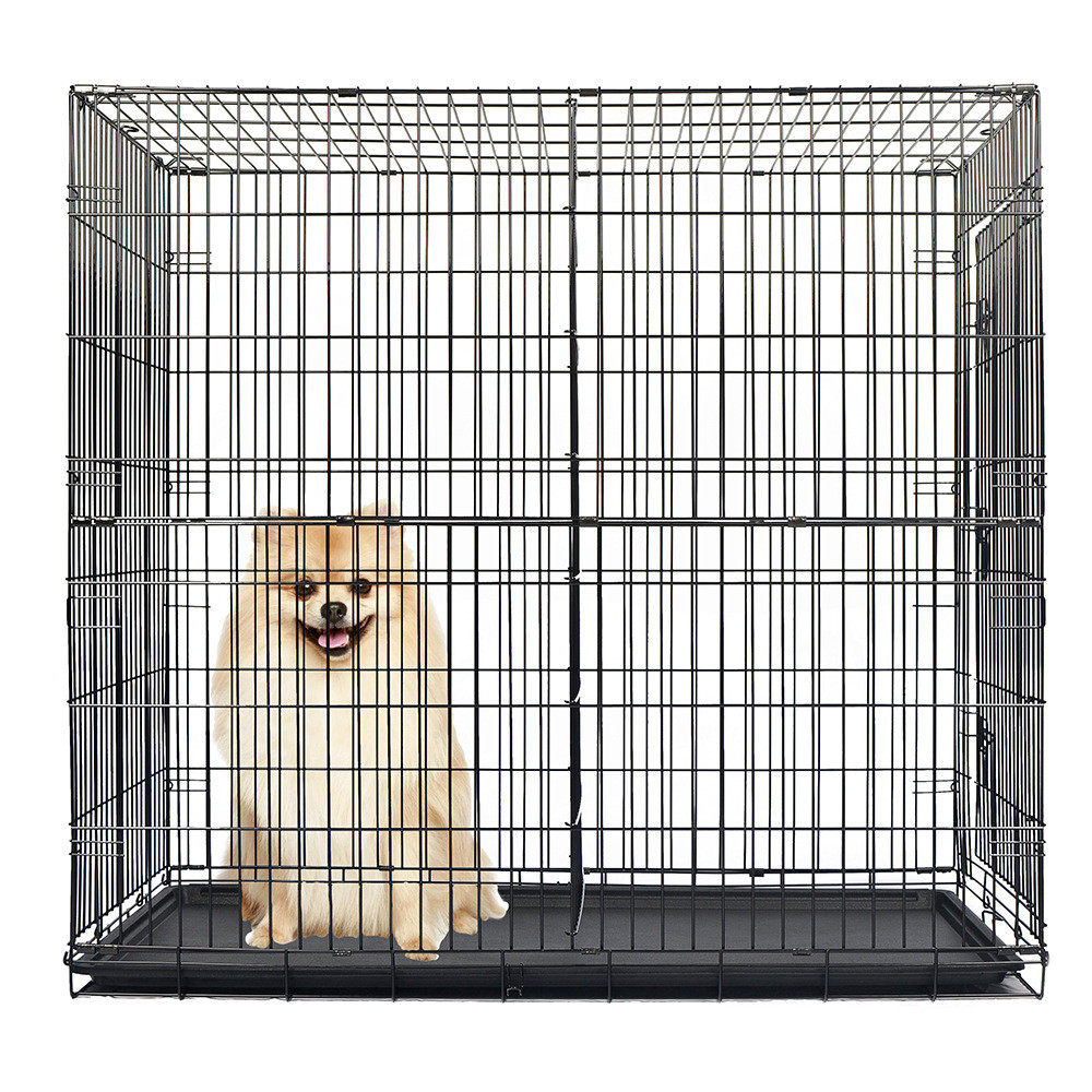钢丝狗笼可折叠中型犬宠物笼狗笼子大型犬铁艺狗笼厂家批发