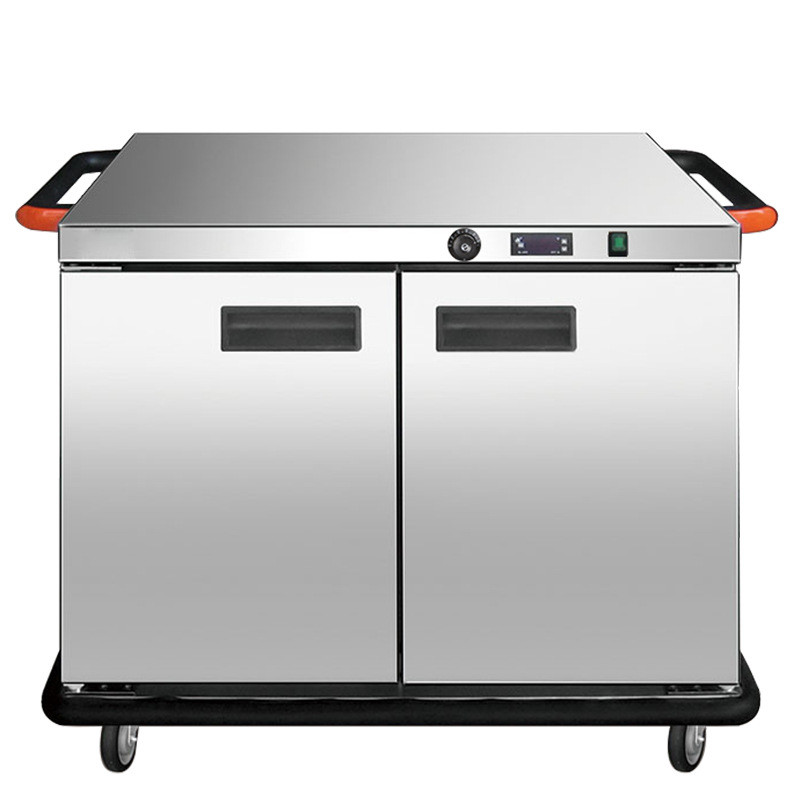 双门宴会餐车大容量不锈钢保温送餐车酒店医院宴会保温保温车