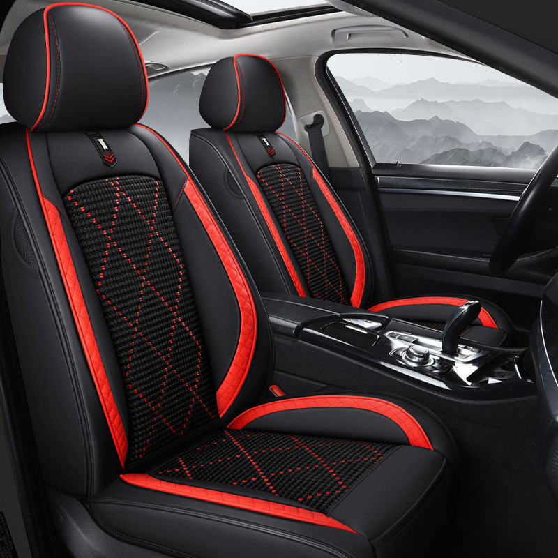 2022汽车坐垫四季通用全包皮冰丝汽车座垫厂家直销出口外贸L46