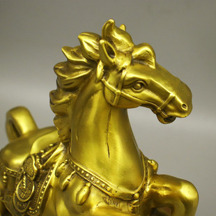 厂家供应铜马摆件如意属马金工艺品摆件铜制品创意摆件复古摆件
