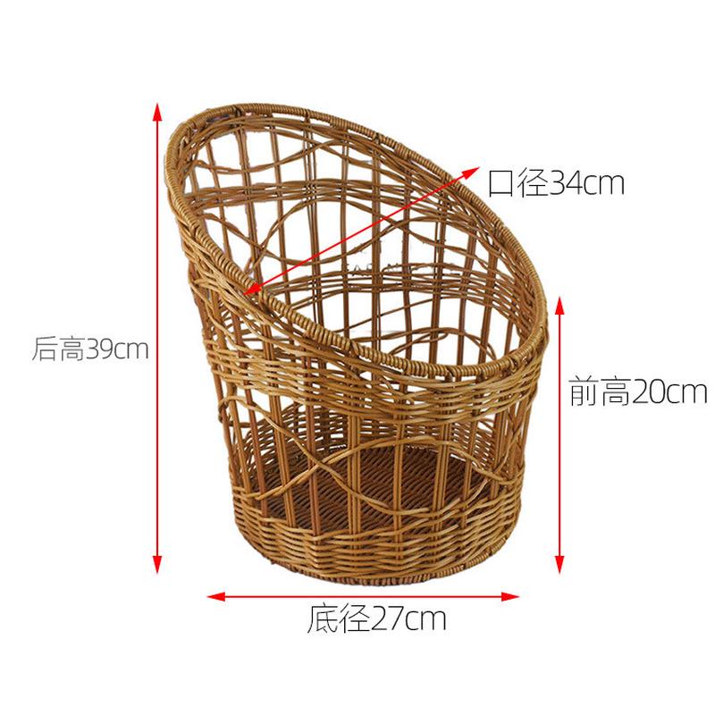 仿藤编馒头水果篮子藤编斜口篮日式面包篮织筐客厅收纳筐鸡蛋篮