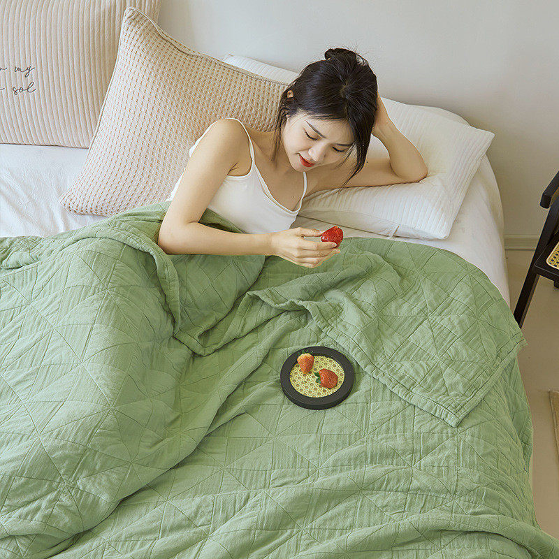 素色浮雕纯棉纱布四层柔软单双人毛巾被盖毯夏凉被成人全棉睡毯被,床上用品,休闲毯/毛毯/绒毯,淘宝优惠券,粉丝福利购,淘宝优惠卷