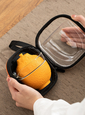 热销超人气旅行茶具套装喜庆风格橙色大吉大利精致吉祥如意金橘送