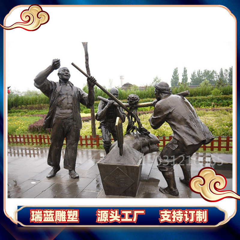 校园人物文化雕像铸铜、仿读书塑铜雕练字铸铜塑像制作公园装饰