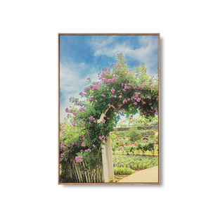 北欧摆田园农庄风景客厅装饰画浪漫玫瑰法式餐厅挂画卧室小清新画