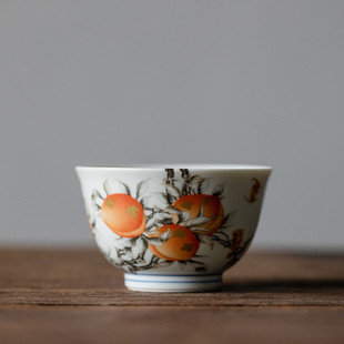 青花大号主人杯手工单杯品茗杯个人专用陶瓷茶杯功夫茶具