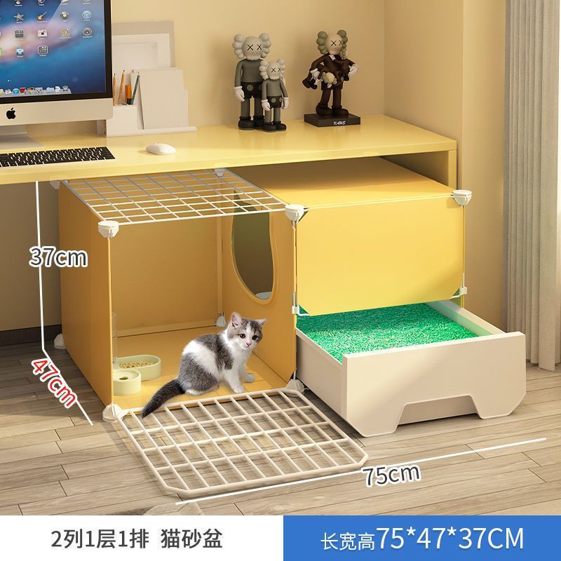 猫笼子猫砂盆一体猫室内猫别墅猫窝猫舍猫屋猫咪家用厕不占地猫笼